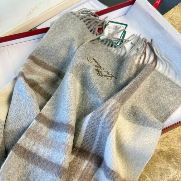 Loro Piana Cashmere Check Scarf - Picture 3 of 9